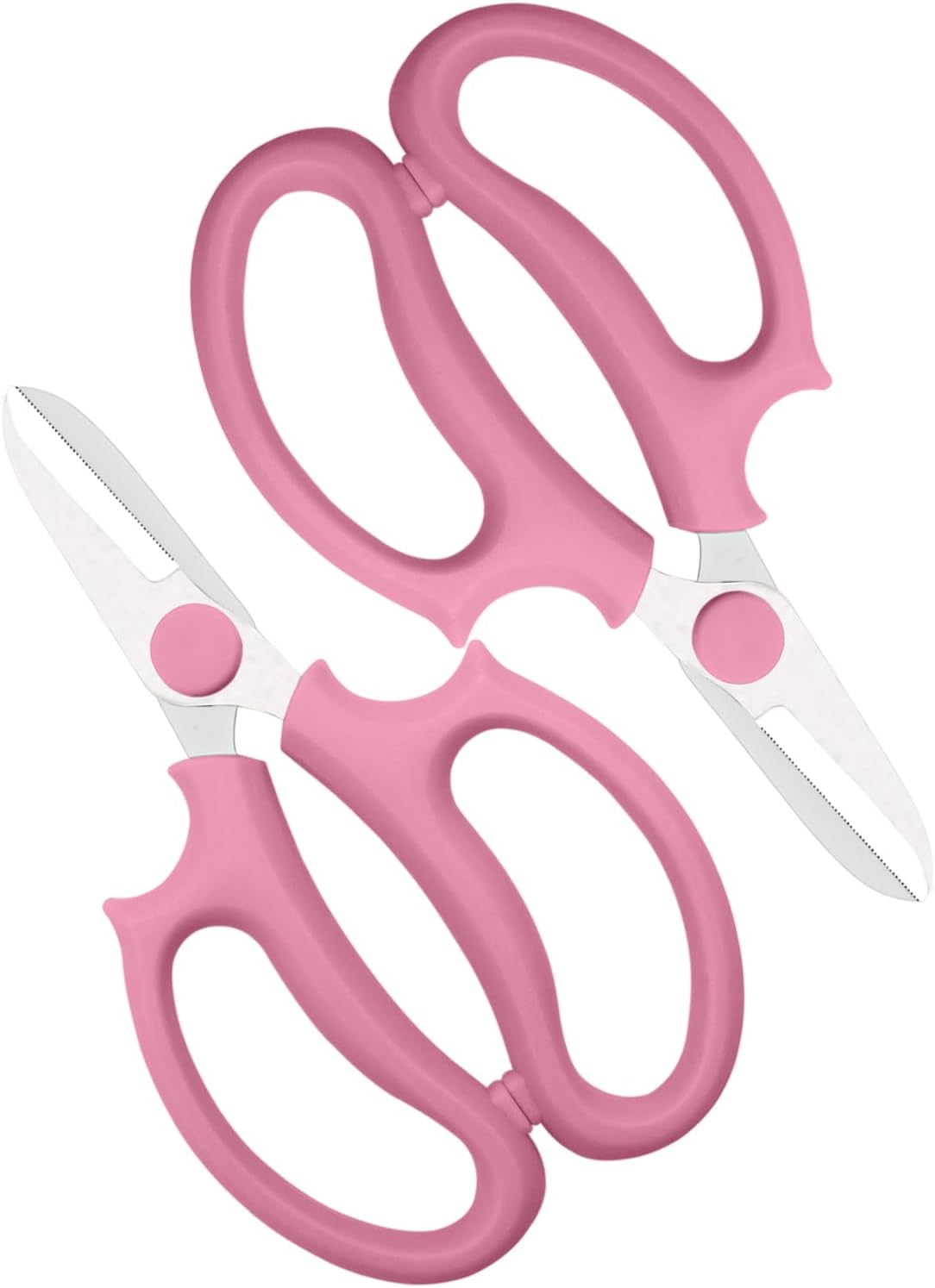 Pink Flower Scissors, Thickened Stainless Steel Floral Pruning Snips – Sharp Garden Clippers for Fresh Flowers, Flower Arrangement Supplies, DIY Floral Cutting Scissor (2 PCS Pink)