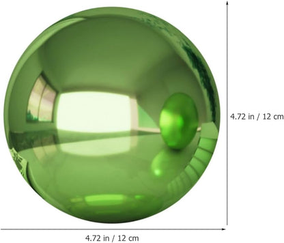 VANZACK Stainless Steel Gazing Ball Gazing Globe Mirror Ball Mirror Polished Hollow Ball Reflective Garden Sphere Polished Ornament Sphere for Garden Home Ornament Green