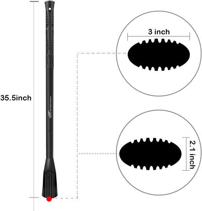 Cutter Mattock, 36" Heavy Duty Pick Axe with Forged Heat Treated Steel Blades Hoe for Weeding, Prying and Chopping, Digging Tool with Fiberglass Handle (36" Fiberglass Handle Only)