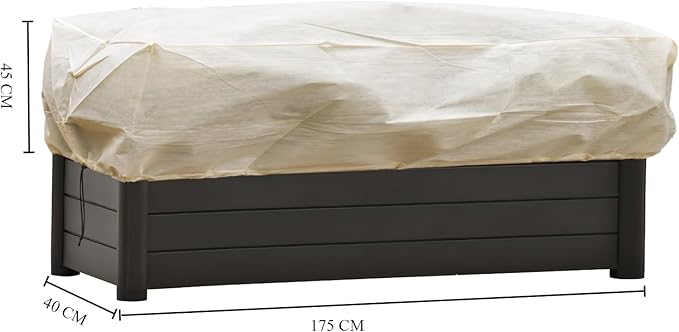 Plant Frost Cover, Rectangular Planter Plant Winter Frost Blanket, Plant Frost Tree Cover Bag with Zip Drawstring, Reusable Frost Fabric for Outdoor Plants 2 Pack (68.8x17.7x15.7INCH)