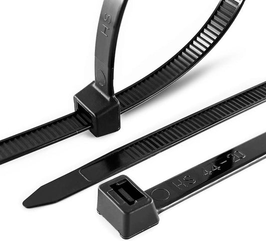 HS Strong 12 Inch Heavy Duty Outdoor Wire Zip Ties Thick 0.3 Inch (100 Pack) 120 LBS High Strength