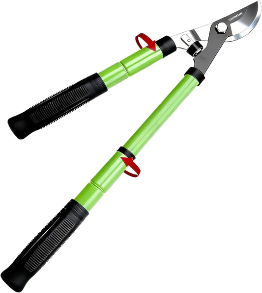 GARDENWORK Loppers for Tree Trimmer,Heavy Duty Branch Cutter,17-23"Extendable Garden Loppers with SK5 High Carbon Steel Blade,Chops Thick Branch Ease with 1.6" Diameter Cut Capacity