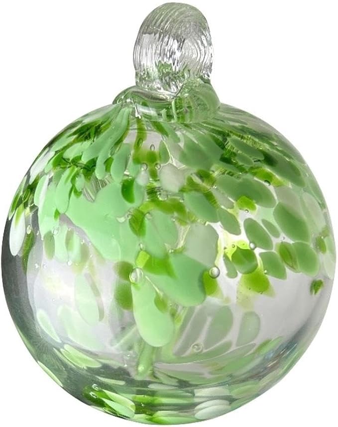 Dale Tiffany Hand Blown Glass, 8" Diameter Celtic, Tree of Life Collection, Witch Globe Hanging Garden Indoor/Outdoor Decorative Ornament Gazing Ball