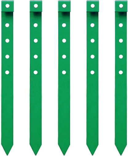 60Pcs Metal Garden Landscape Edging Stakes, Green,10in anchoring Stakes Landscape Anchoring Spikes for Terrace Board,Garden Liner, Landscape Edging Coil,Bender Board,Grass Barrier