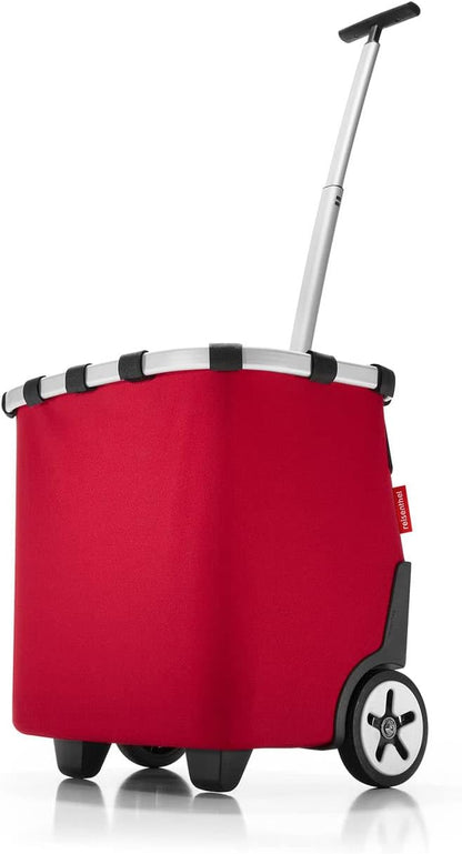 reisenthel carrycruiser red – Portable Shopping Trolley with Sturdy Aluminum Frame, Shoulder Strap and Removable mesh Inner Bag - Made of Water-Repellent Material.