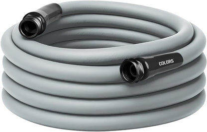 Flexzilla Colors Garden Hose 5/8 in. x 50 ft., Lightweight All-Weather Water Hose, Durable and Flexible, Leak-Free Connections, Slate Gray