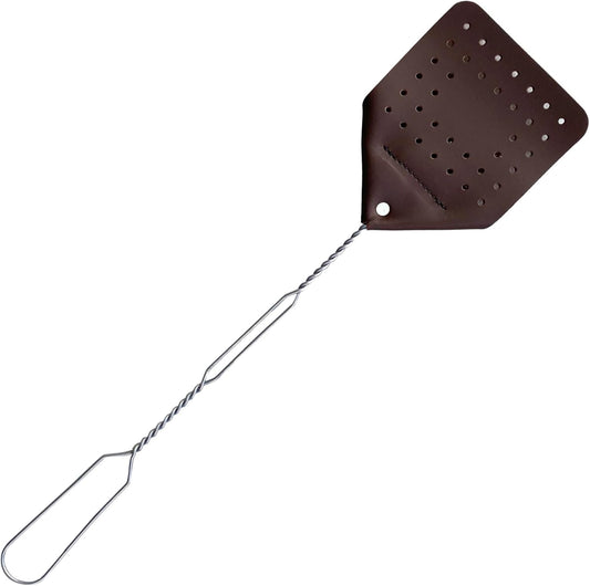 Leather Fly Swatter Set (1 Pack) – 17” Amish-Made Fly Swat w/Real Leather Paddle – Fly Swatters