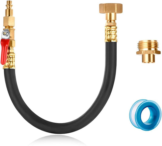 RV Winterizing Kit with Sprinkler Blowout Adapter, Shut Off Valve,Winterizing RV, Camper, Boat, Motorhome,Garden hose blowing adapter