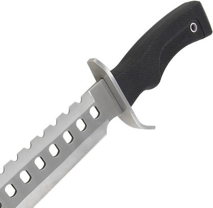 Armory Replicas Sporting Sawback 17 Knife with Dual Grit Sharpening Stone