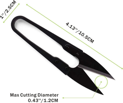JINJIAN Bonsai Pruning Scissors 12PCS - Small Pruner Shears Bud Leaves Trimmer Garden Shears for Plants, Gardening Clippers for Flower Bonsai Trimming Pruners Trimmers Secateurs(BLACK)