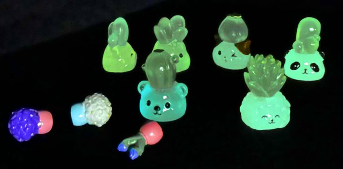 Geiomoo Miniature Resin Fish Tank Landscape Set, Mixed Garden Mini Accessories for Home DIY Crafts Decors (10 Pcs)