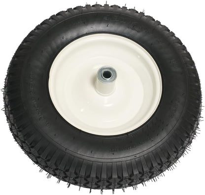 SCENIC ROAD Wheelbarrow Replacement Tire, 16" Wheel with Bearing and Grease Fitting, 4-Ply Knobby Tire