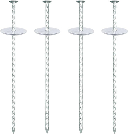 10 Inch Landscape Stakes, Galvanized Metal Garden Stakes, Landscape Edging Anchoring Spikes Stakes, Camping Stakes Tent Pegs for Artificial Turf, Paver Edging, Weed Barrier (40 Pack)