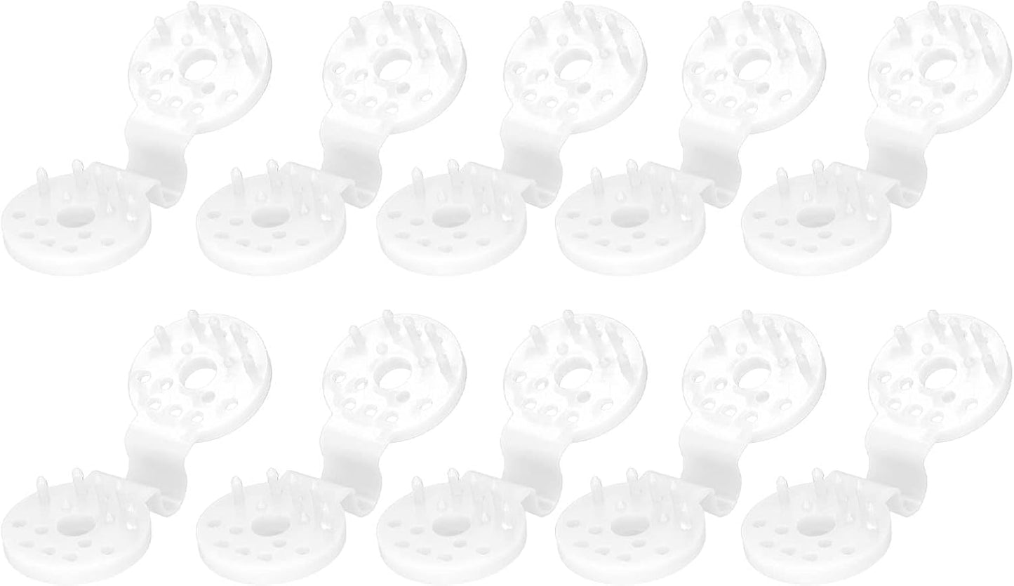 100pcs Shade Cloth Plastic Clips Heavy Duty Lock Grip, Bird Proof Shade Cloth Sunshade Clips for Outdoor Garden Greenhouse (White)