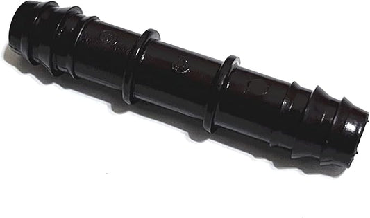 NETAFITM Drip Irrigation Barbed Fittings,3/8" 12MM Drip Tubing Coupler Elbow Tee Reducer (Coupling - 12mm (3/8"), 5 Count)