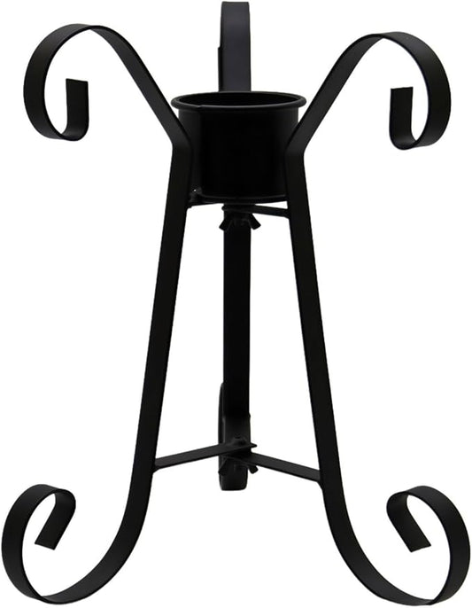 VOREEN 10-Inch Metal Gazing Ball Stand for 8-12 Inch Garden Globe, Outdoor Decor Garden Yard Accessories, Black