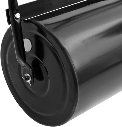 Garden Lawn Roller with Handle for Lawn Garden Yard, Grass Aerator, Yard Roller Black 16.6 gal Iron and Steel