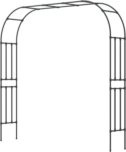 Metal Garden Arch - Length: 98.5in, Wide: 15.8in Garden Arches Trellis for Climbing Plants Outdoor - Garden Arch for Lawn, Party, Ceremony Wedding Decoration (Black)