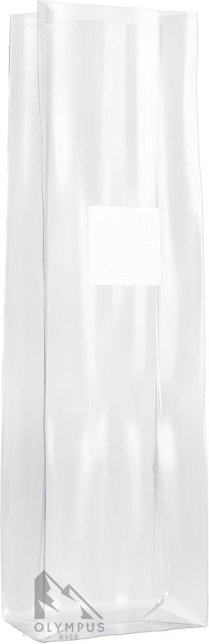 10X Mushroom Grow Bags - 5"x4"x18" Premium Autoclavable Spawn Bags, 0.2 Micron Filter Patch, 3 Mil Polypropylene - 10 Pack