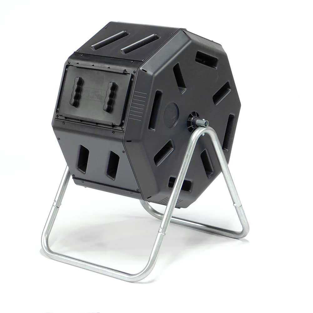 FCMP Outdoor IM2000 Tumbling Composter Canadian-Made, 100% Recycled Resin - Outdoor Rotating