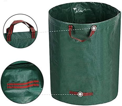 79 Gallons Lawn Leaf Bags, Yard Waste Bag, Reusable Gardening Leaf Collet Bag, Patio Garden Weed Bag, Leaf Collector Storage Bin, Trash Can with Lid & 4 Handles - Extra Large & Heavy Duty Leaf Bag