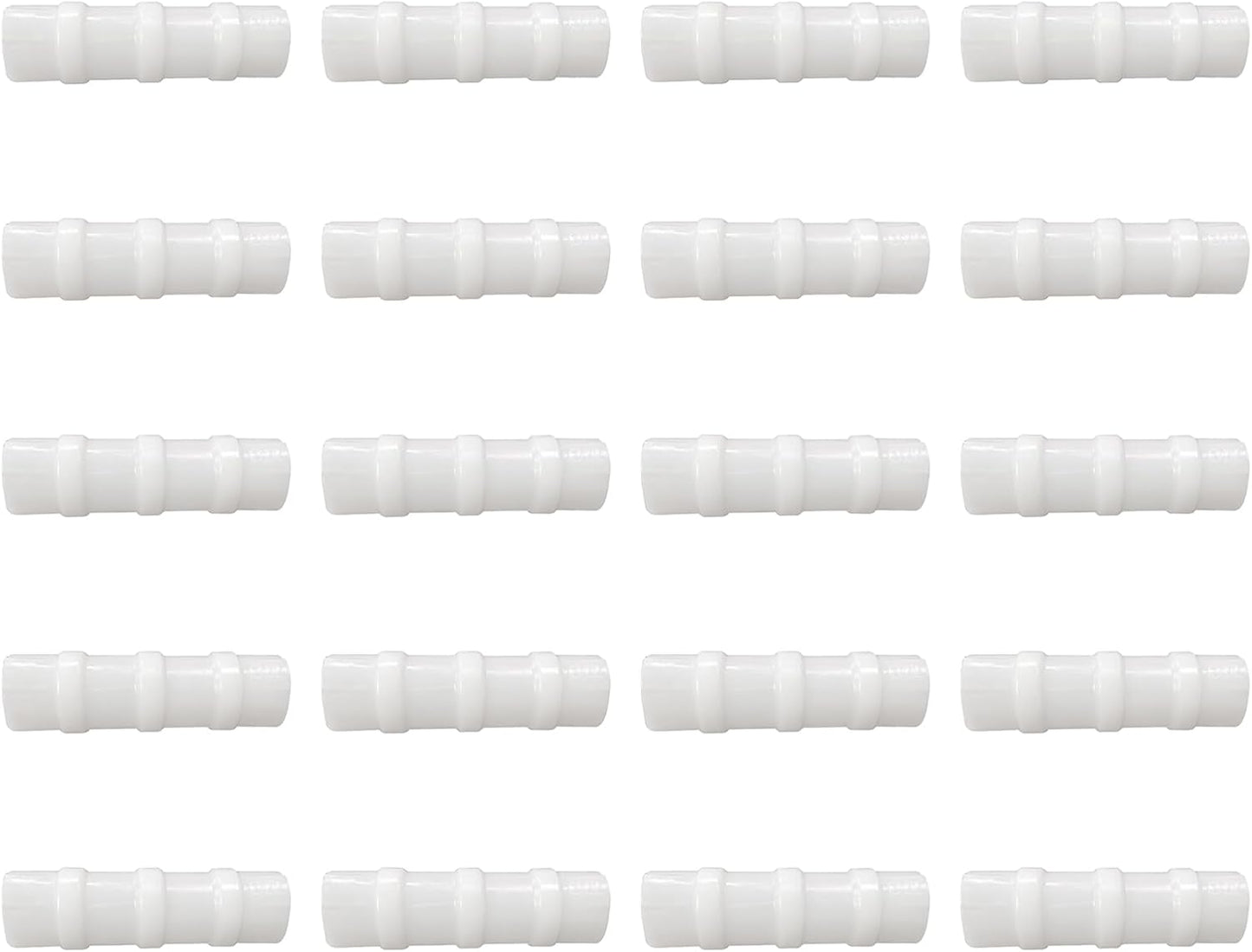 FDXGYH 20 Pcs Greenhouse Film Clamps ABS Snap ClampTube Clip Garden Buildings Tube Clip for 1/2" PVC Pipe（White）