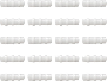FDXGYH 20 Pcs Greenhouse Film Clamps ABS Snap ClampTube Clip Garden Buildings Tube Clip for 1/2" PVC Pipe（White）
