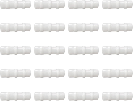 FDXGYH 20 Pcs Greenhouse Film Clamps ABS Snap ClampTube Clip Garden Buildings Tube Clip for 1/2" PVC Pipe（White）