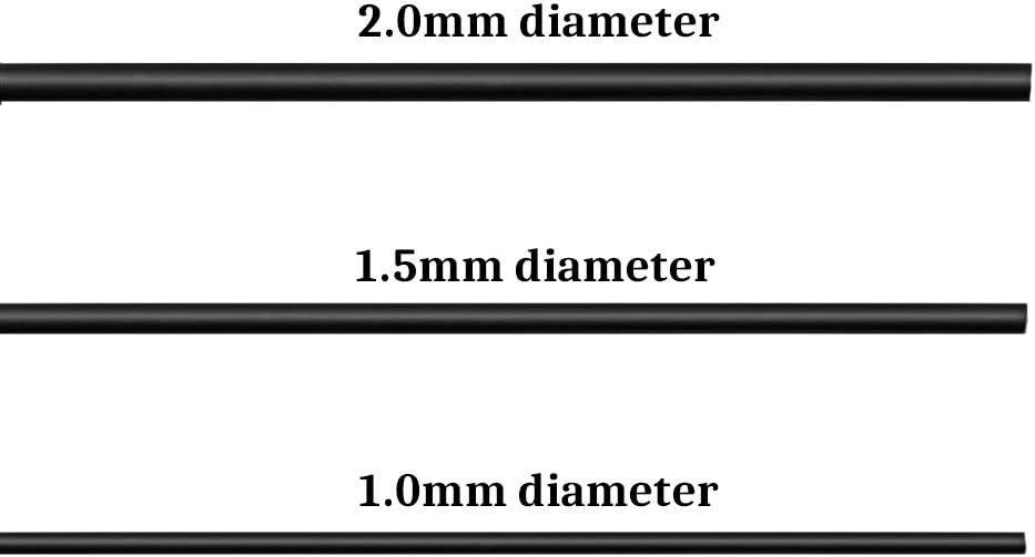 Quality Black Long Lasting Bonsai Training Wire Set of 3 Sizes - 1.0mm, 1.5mm, 2.0mm (32 Feet Each Size)
