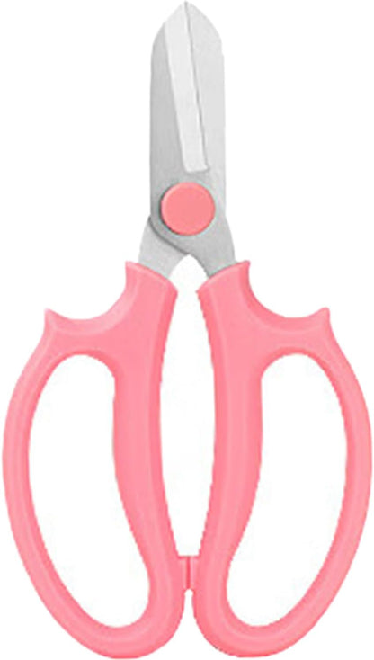 Flower Scissors - Stainless Steel Floral Scissors, Florist Cutters for Stems, Garden Plant Shears for Fresh Flowers (Blue, Pink) (1 PC Pink)