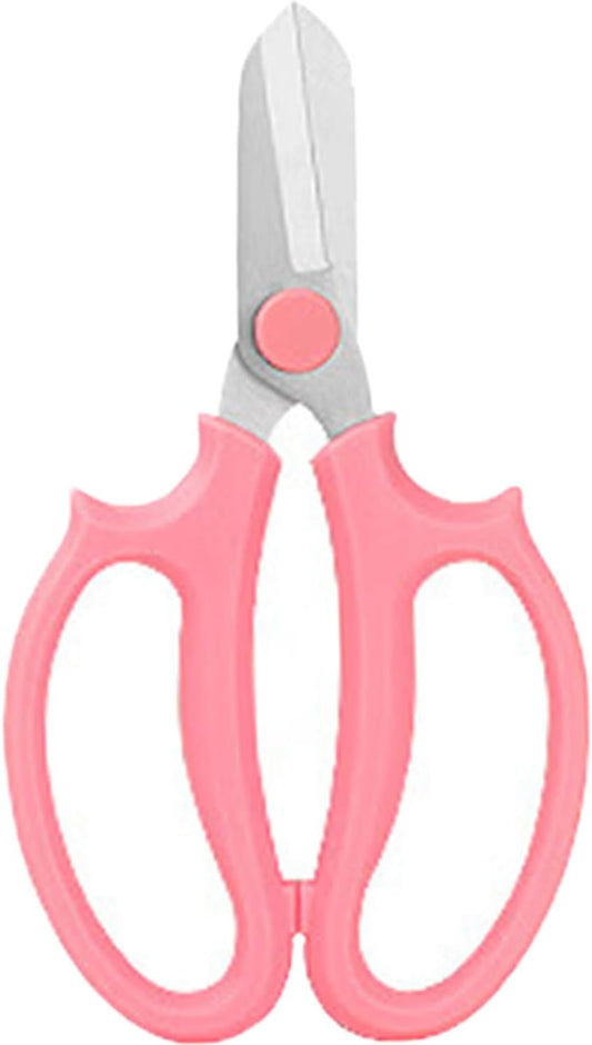 Flower Scissors - Stainless Steel Floral Scissors, Florist Cutters for Stems, Garden Plant Shears for Fresh Flowers (Blue, Pink) (1 PC Pink)