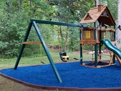Playsafer 4' Flexible Interlocking Rubber Edging for Playgrounds (2 Pack, Terra Cotta)