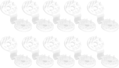 100pcs Shade Cloth Plastic Clips Heavy Duty Lock Grip, Bird Proof Shade Cloth Sunshade Clips for Outdoor Garden Greenhouse (White)