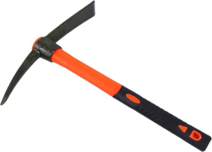 Garden Pick Mattock Fiberglass Handle For Soil Breaking Planting Camping Landscaping Home Excavation Trail Maintenance