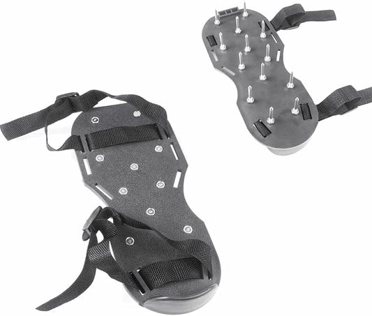 Lawn Shoes, Spike Shoes Lawn Tool Aeration Shoes for Epoxy Floor, Lawn Yard Patio Lawn Garden Yard (Black)