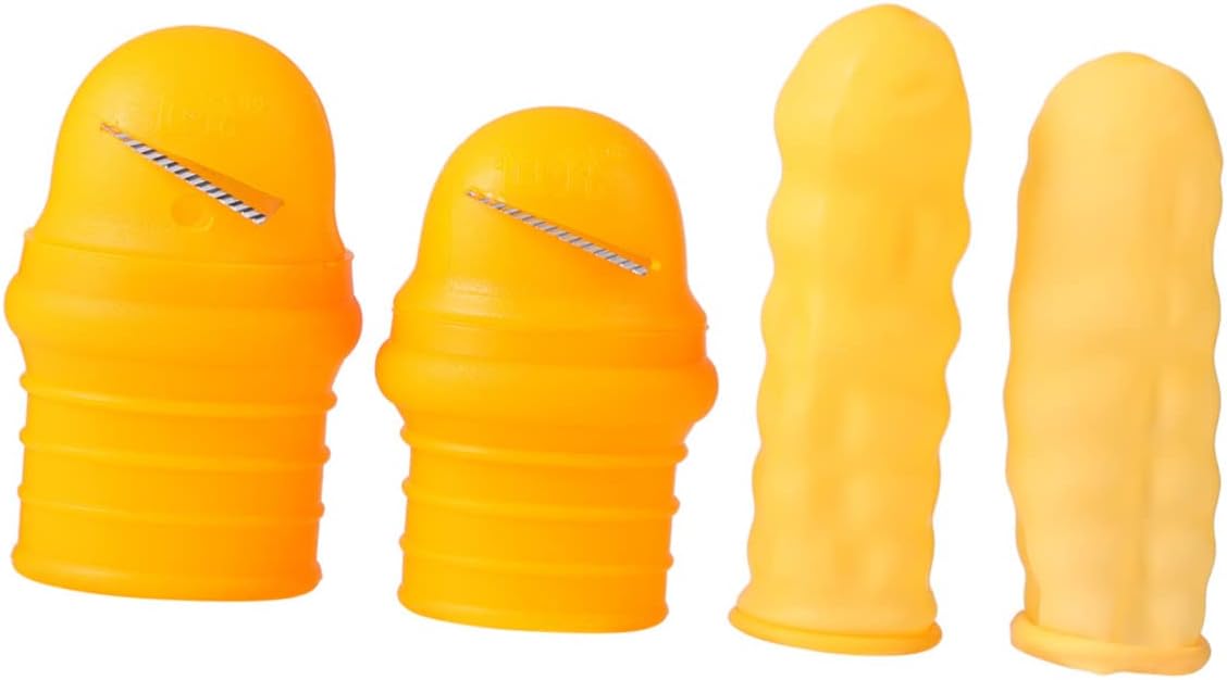 MERRYHAPY Thumb Vegetable Fruit Picker 4pcs Silicone Gardening Tool with Portable and Compact for Easy and Harvesting