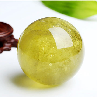 6-7cm/2.36-2.75inch Topaz Ball Polished Natural Yellow Crystal Sphere Decorative Sphere Healing Crystals Ball Healing Stone Crafts Home Decor Ornament Gifts (Topaz, 60-70mm)
