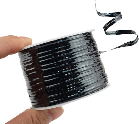 HAHIYO 100Yards/300Feet/91M Black Metal Twist Ties Bread Candy Coffee Bag Ties Plant Garden Twist Ties for Cellophane Treat Bag Gift Wraping Bag Plastic Bag Halloween Party Cake Present Art Craft