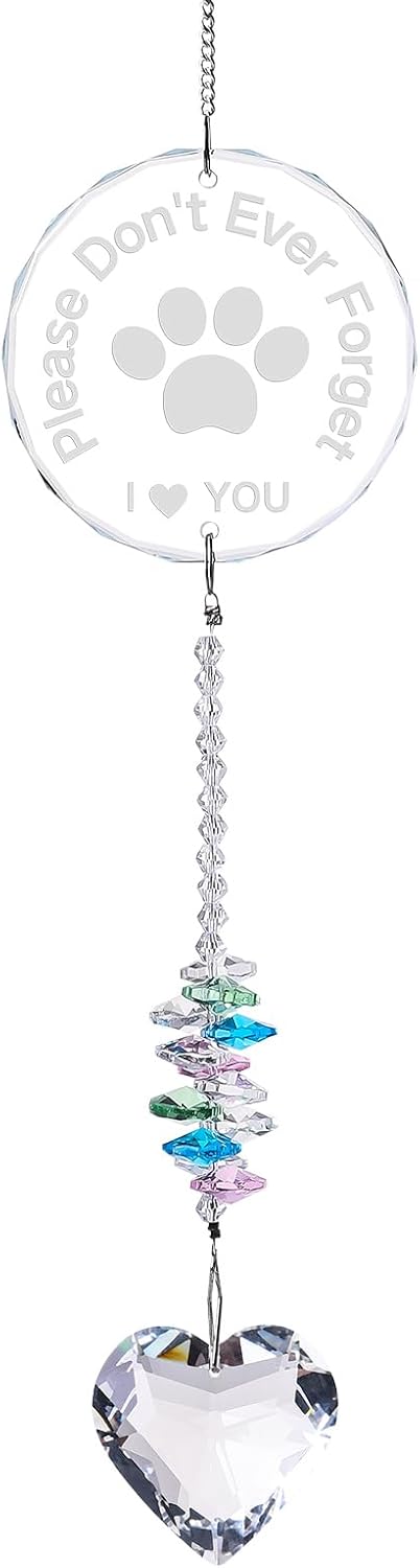 Pet Memorial Suncatcher,Dog Memorial Gifts for Loss of Dog,Cats Remembrance,Pet Loss Sympathy