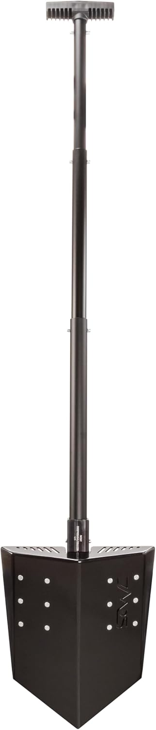 DMOS Delta Shovel - Collapsible Heavy-Duty Steel Folding Shovel for Camping, Overlanding, Survival, Military, Hunting, & Off-Road Use - Blackout - Pro