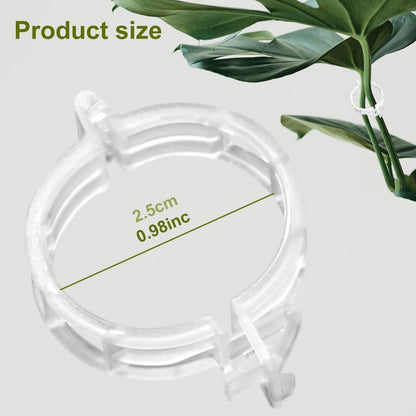 300 PCS Secured Plastic Plant Clip, Plant Support Clips, Garden Clips for Climbing Plants, Plastic Trellis Clips Plant Support Clips Tomato Grape Vine Vegetables Plant Fixing Clips (300, White)