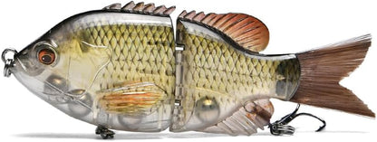 5.9in Multi Jointed Swimbait Fishing Lures Bait,2 Segment Big Giant Sinking Fishing Bass Lures,Crankbaits Swimbaits with Treble Hook