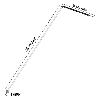 Netafim Automatic Irrigation Dripper Stake Assembly, 1 GPH, Bundle of 25 (36 Inches)