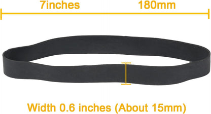 Rubber Bands Size#107 Heavy Duty Big Wide rubber band 30PCS Elastic Bands for Office Supply Trash Can File Folders Litter Box Rubber Bands (Black)