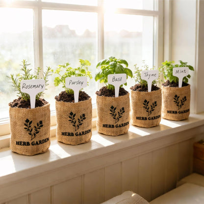 Indoor Herb Garden Kit – Complete Starter Growing Set with Planter Bags, Soil Discs & Tools | Easy DIY Kitchen Herb Garden for Beginners | Perfect Gift for Home & Garden Lovers