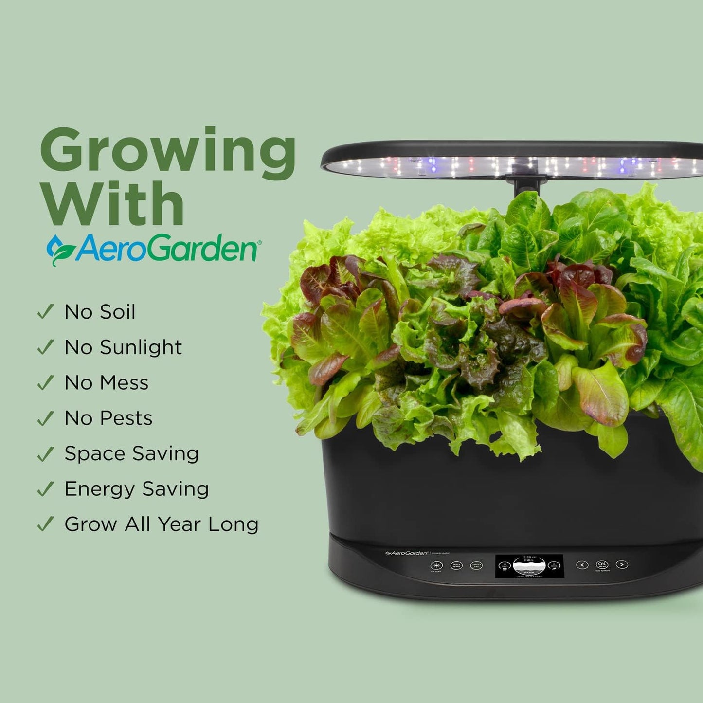 Indoor Hydroponic Garden with LED Grow Light, 9 Pod Smart Herb Garden System with Auto Timer, 30W Full Spectrum Light, Countertop Indoor Plant Growing Kit with Vacation Mode