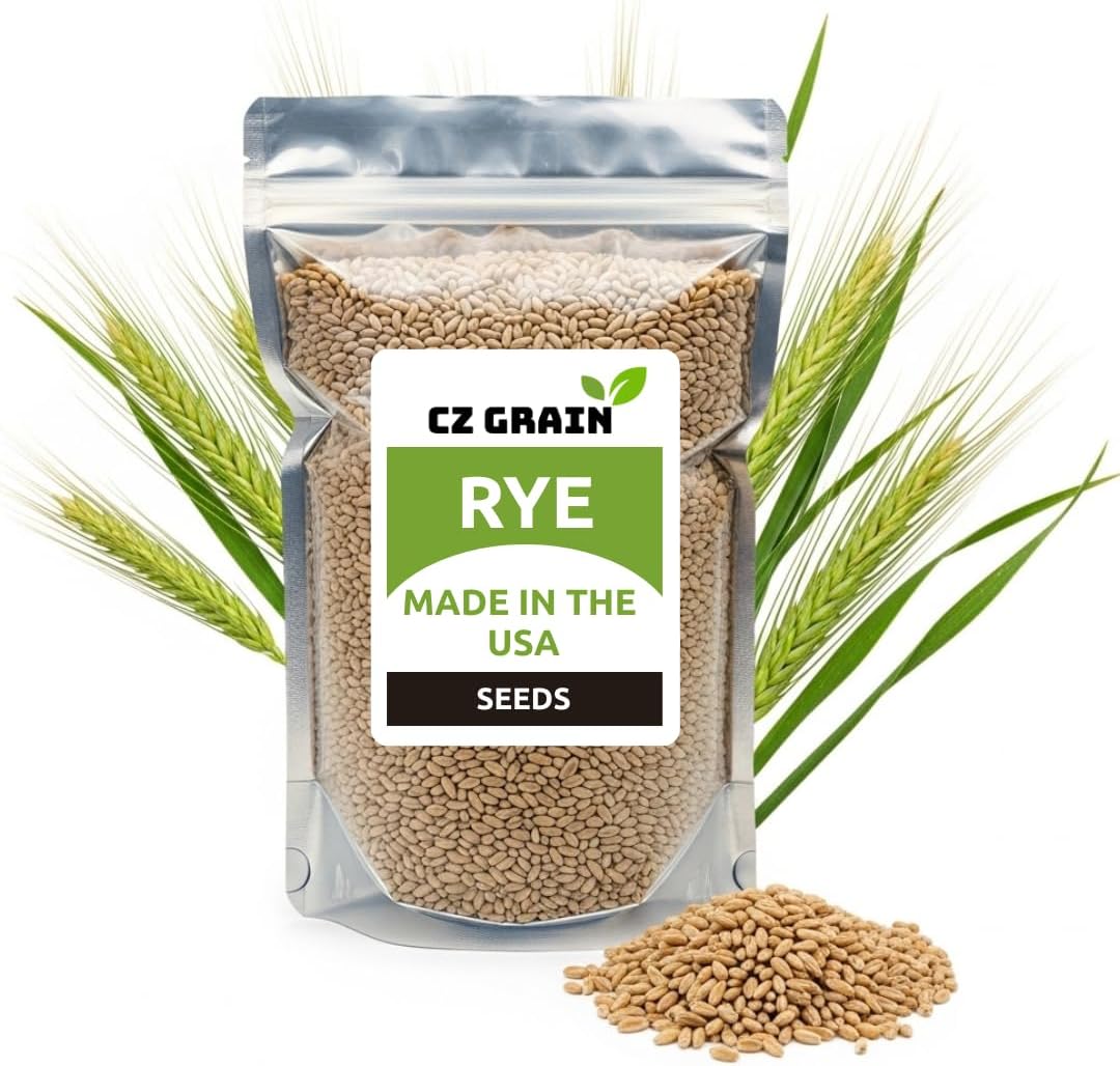 Rye Grass Seed - Fast Growing and Hardy Grass, Cover Crop, Food Plot. Grazing Pasture Seeds (10 Pounds)