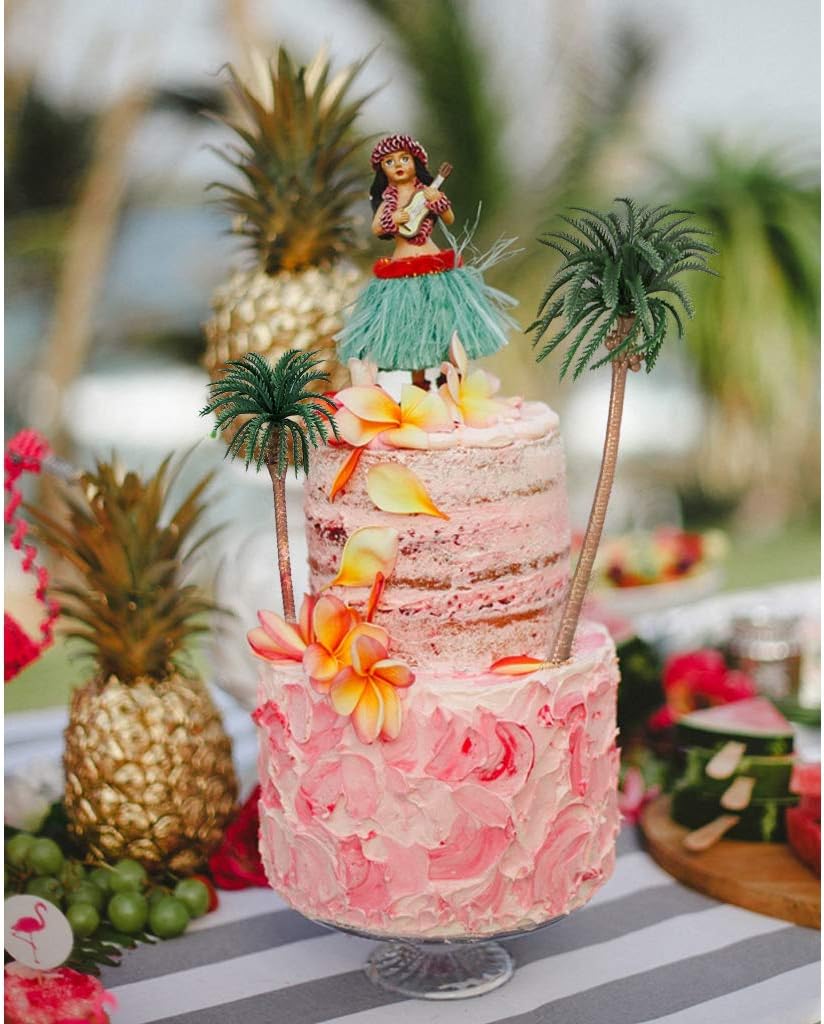15 Pack Miniature Palm Trees for Diorama Decor - Tropical Coconut Model Trees with Bendable Trunks (4-6.3 Inches) - Cake Toppers, Train Layout Scenery & Architectural Sandbox Decorations