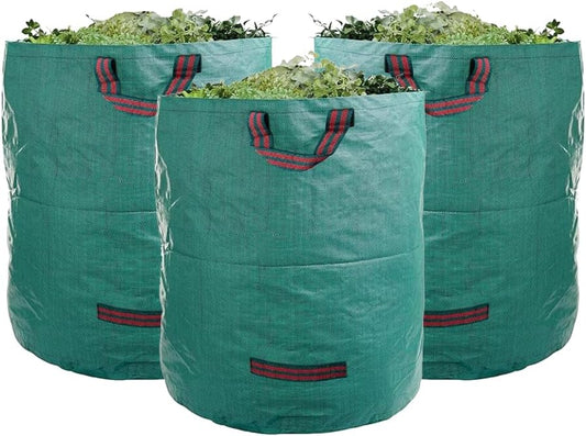 CAMPFIRE 3 Pack 72gallon Garden Waste Bags (H30, D26 Inches) With Handles, Heavy Duty Leaf Bags