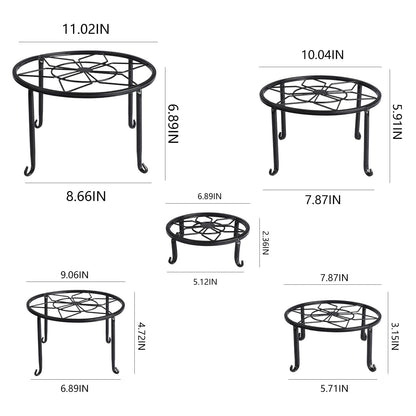 Autopromake 5 Pack Metal Plant Stands,Heavy Duty Potted Holder for Flower Pot,Indoor Outdoor Metal